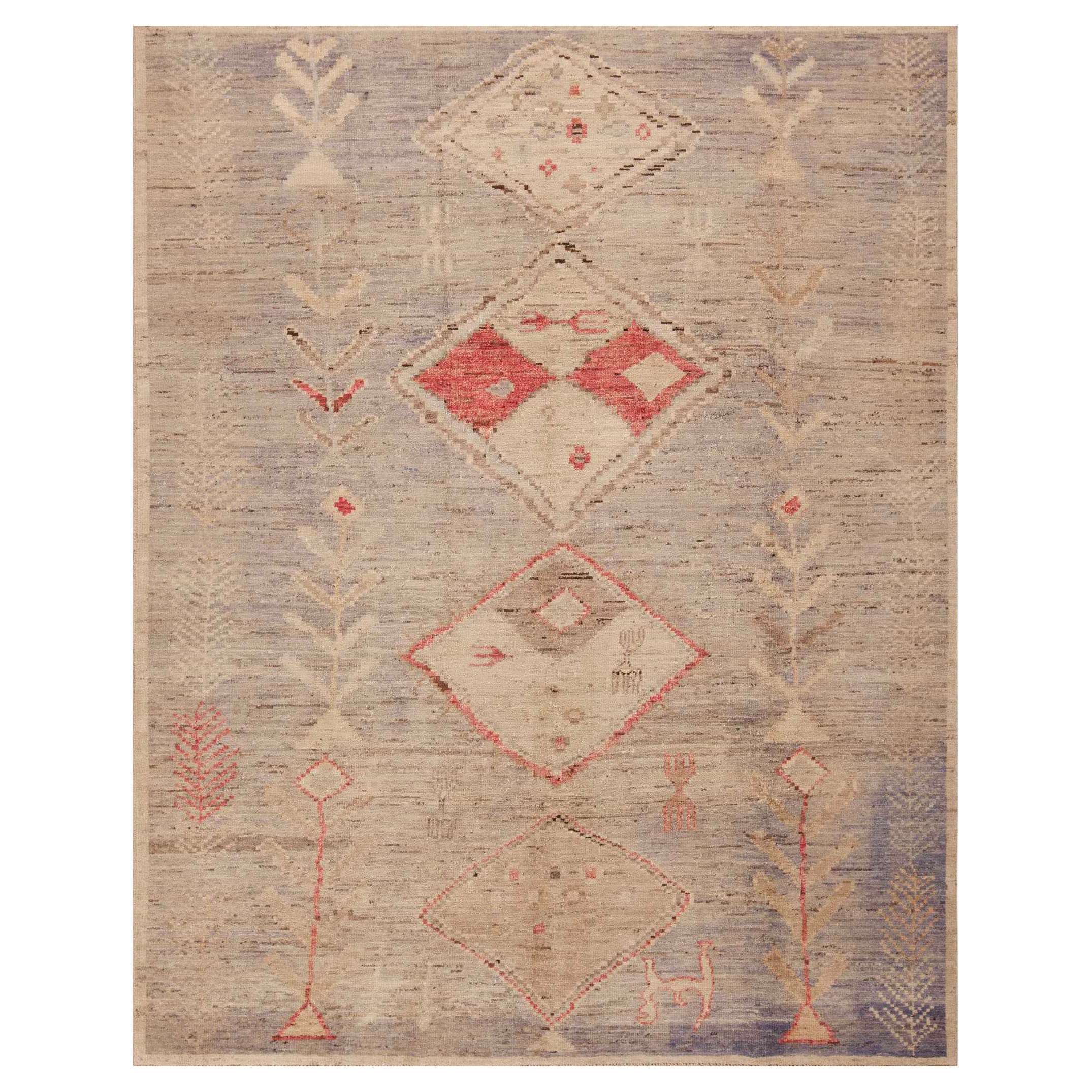 Nazmiyal Collection Neutral Color Tribal Geometric Modern Area Rug 7'10" x 10'2"