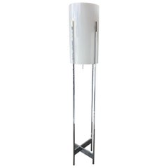 Paul Mayen Floor Lamp, USA 1970s, Chrome