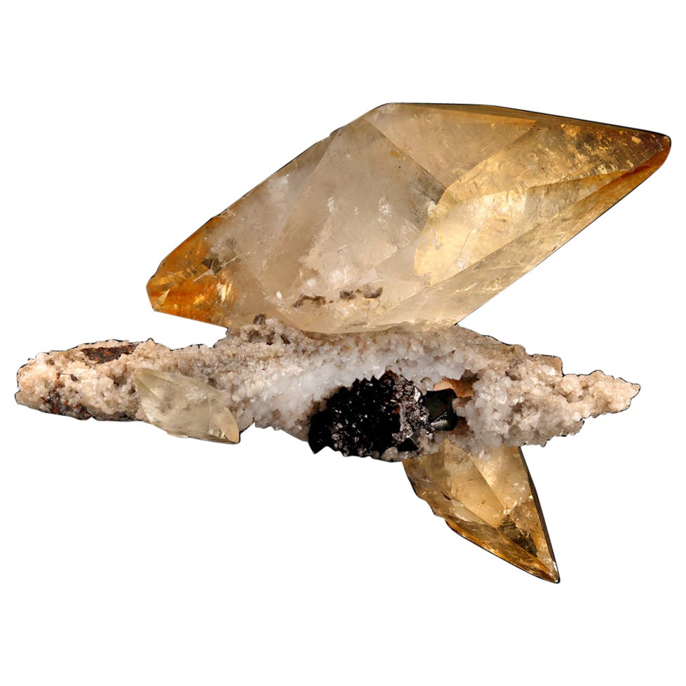 Elmwood Calcite on Barite With Sphalerite // 1.23 Lb. For Sale