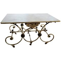 French Butcher Table with Marble Top, circa 1880 8