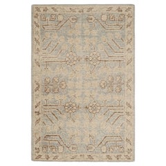 Rug & Kilim’s Khotan Samarkand Style Scatter Rug With Geometric Patterns