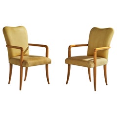 Milling Road, Armchairs, Leather, Wood, USA, 1990s