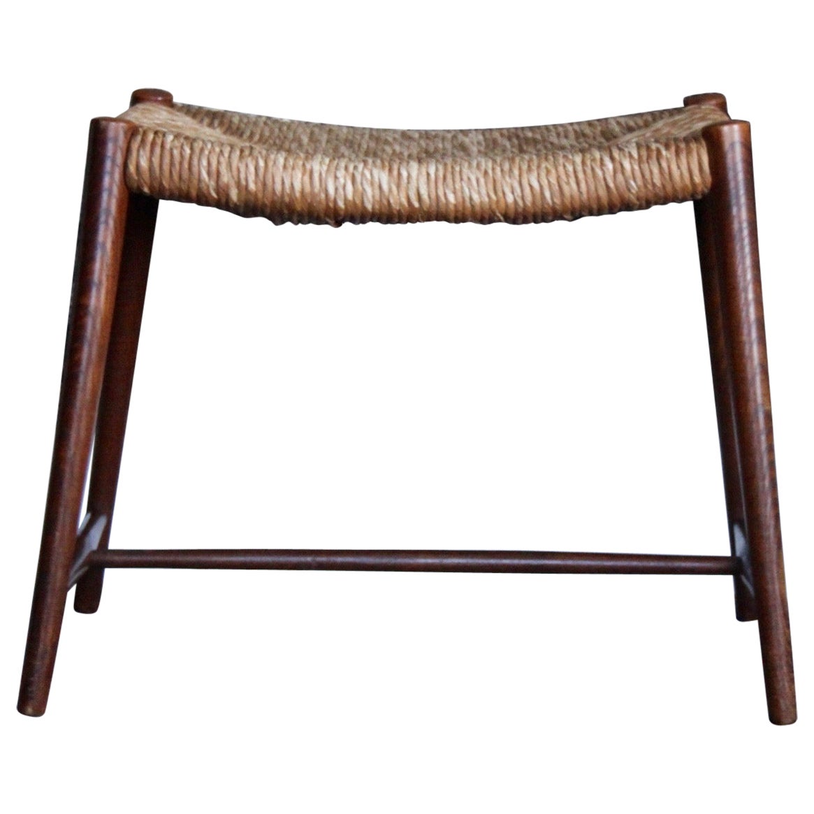 Straw and wood stool