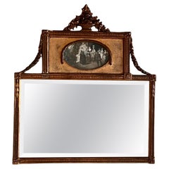 Antique 19th Century Trumeau Rectangular Wall Mirror