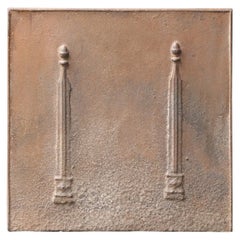 Antike französische „Pillars of Freedom“-Kaminsims / Rückwand, 18. - 19. Jahrhundert
