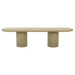 Contemporary Rounded Natural Plaster "Column" Bench 200cm by Isabelle Beaumont