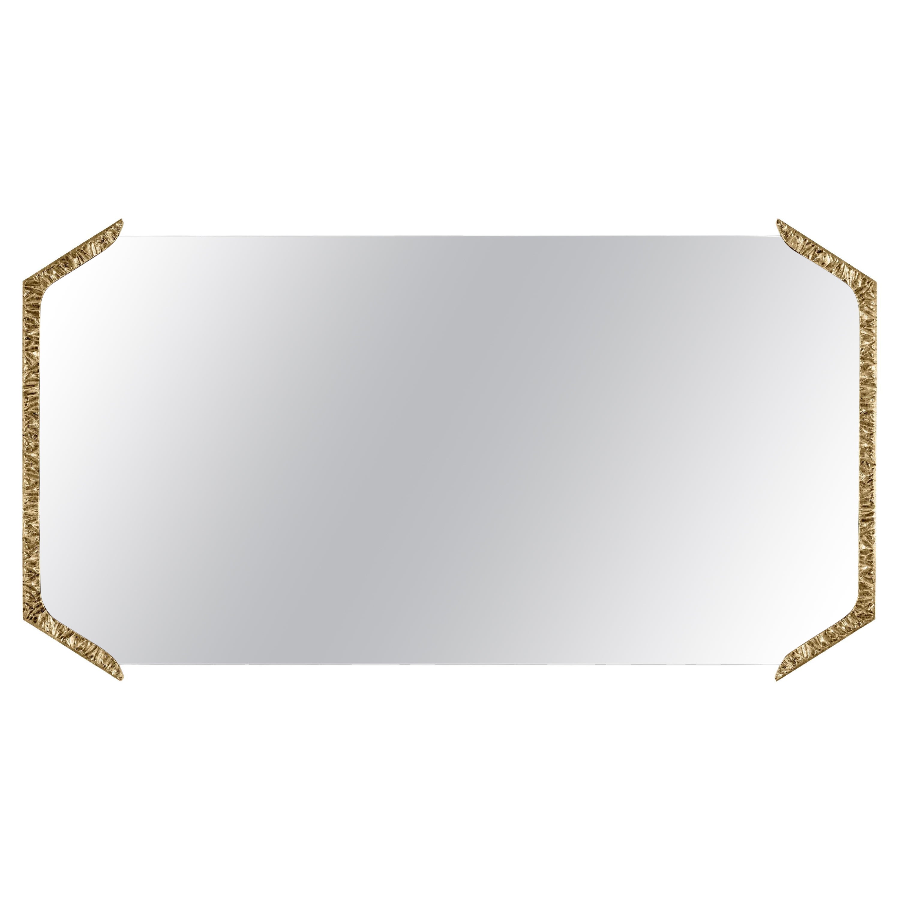 Miroir rectangulaire Alentejo en laiton par InsidherLand en vente