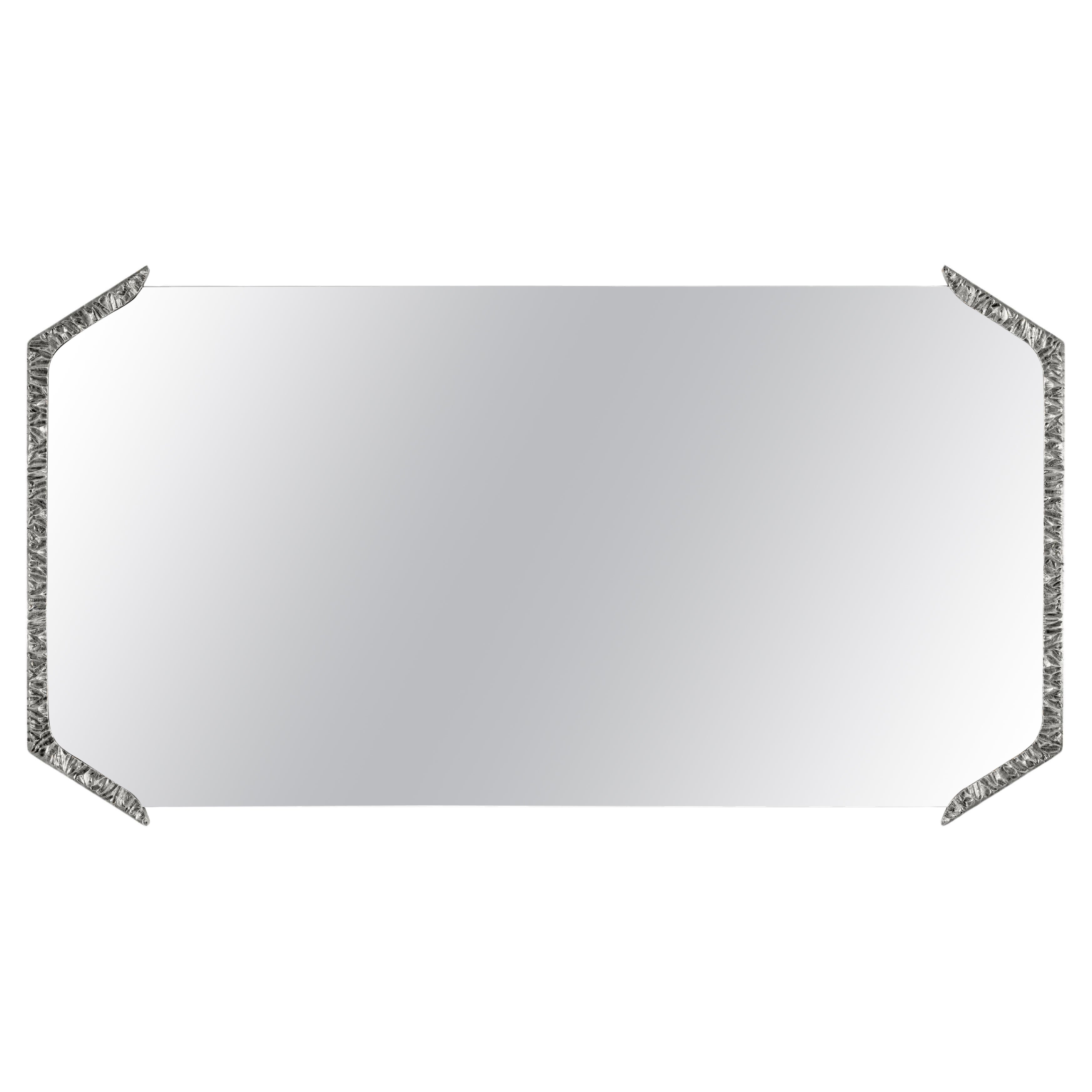 Miroir rectangulaire Alentejo Nickel par InsidherLand en vente