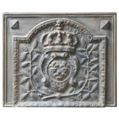 Vintage French Louis XV Style 'Arms of France' Fireback / Backsplash, 20th Century