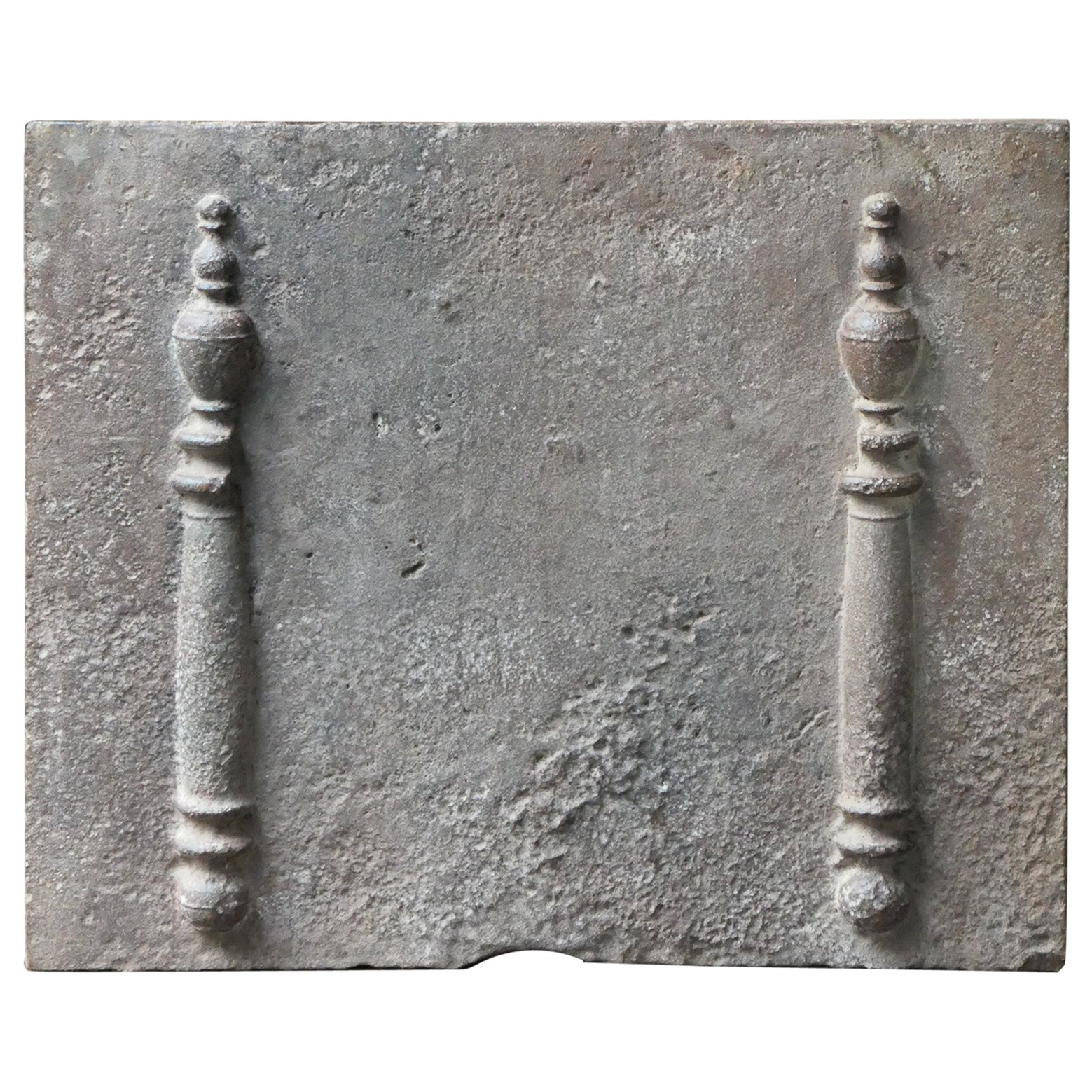 17th-18th Century French Fireback / Backsplash with Pillars of Hercules