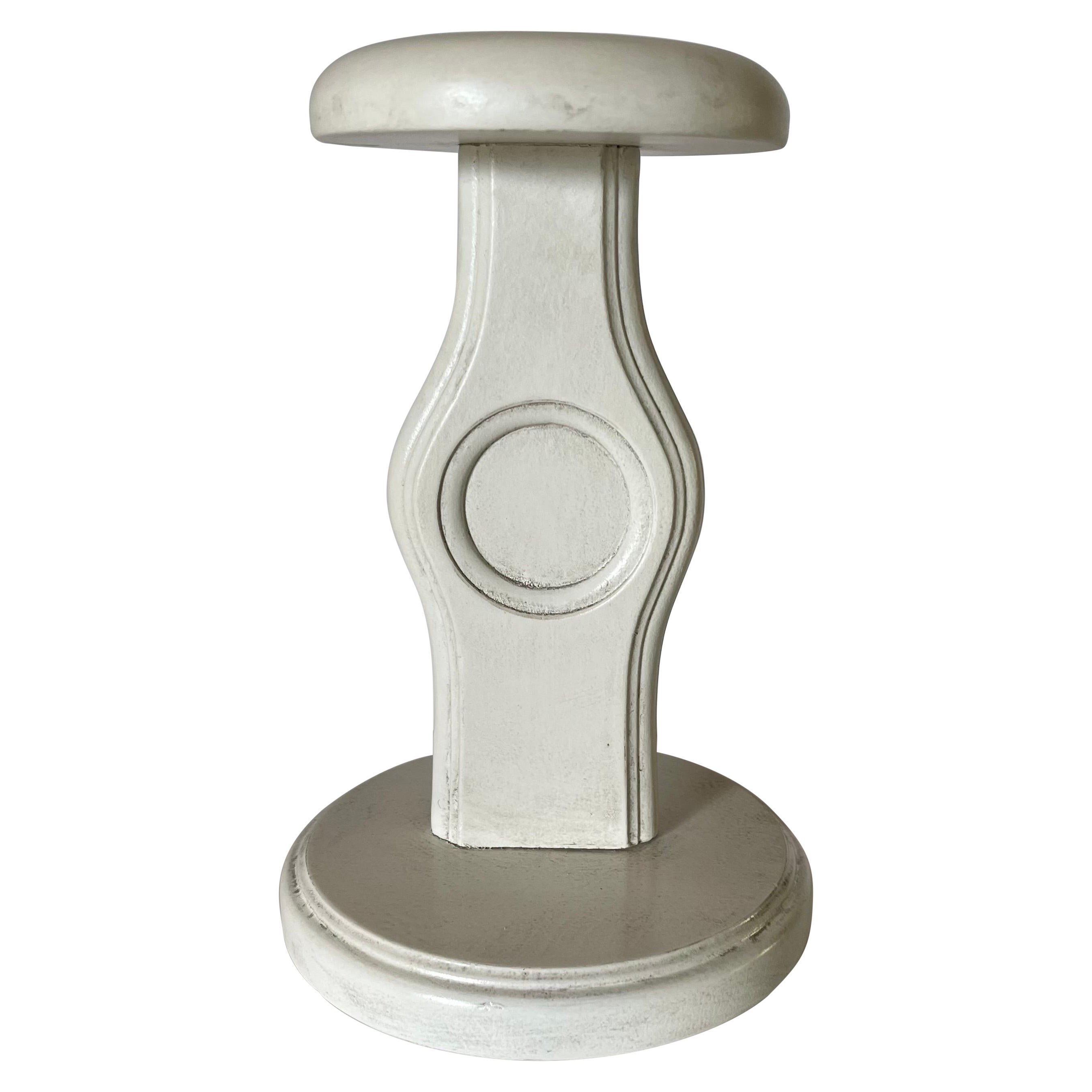 1940s Painted White Wooden Hat Stand For Sale