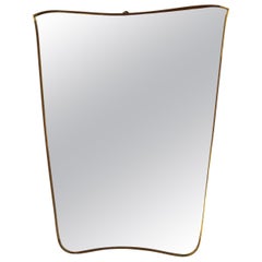 Italian brass mirror, 1950s