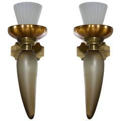 Pair of Italian Sconces, circa 1950s 4