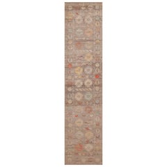 Nazmiyal Collection Alfombra Tribal Geométrica Rústica Moderna de Corredor Abrash 3' x 13'