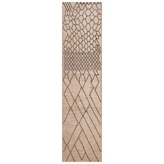 Nazmiyal Collection Charcoal Tribal Geometric Modern Runner Rug 3'4" x 13'2"