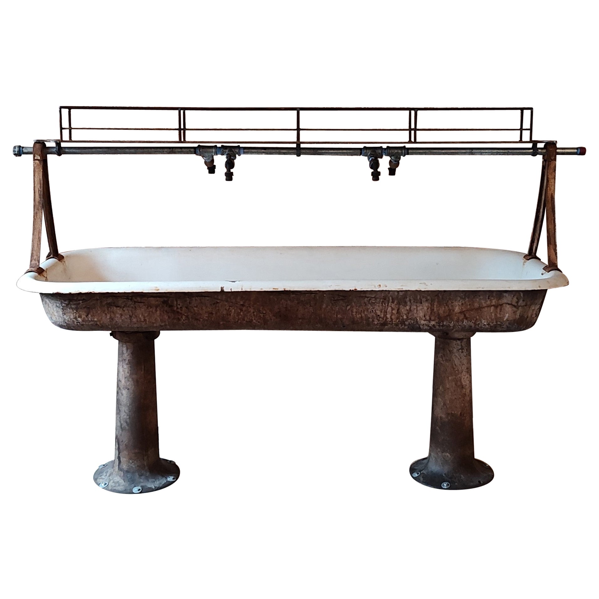 Vintage Industrial Factory Trough Sink For Sale