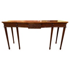 Adam Style Mahogany Serpentine Front Server or Sideboard with Fitted Drawer