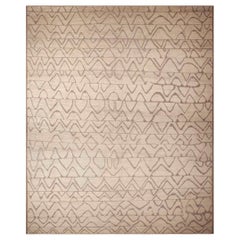 Nazmiyal Collection Alfombra de diseño tribal marfil sobredimensionada 20' x 24'4" Modern Area Rug