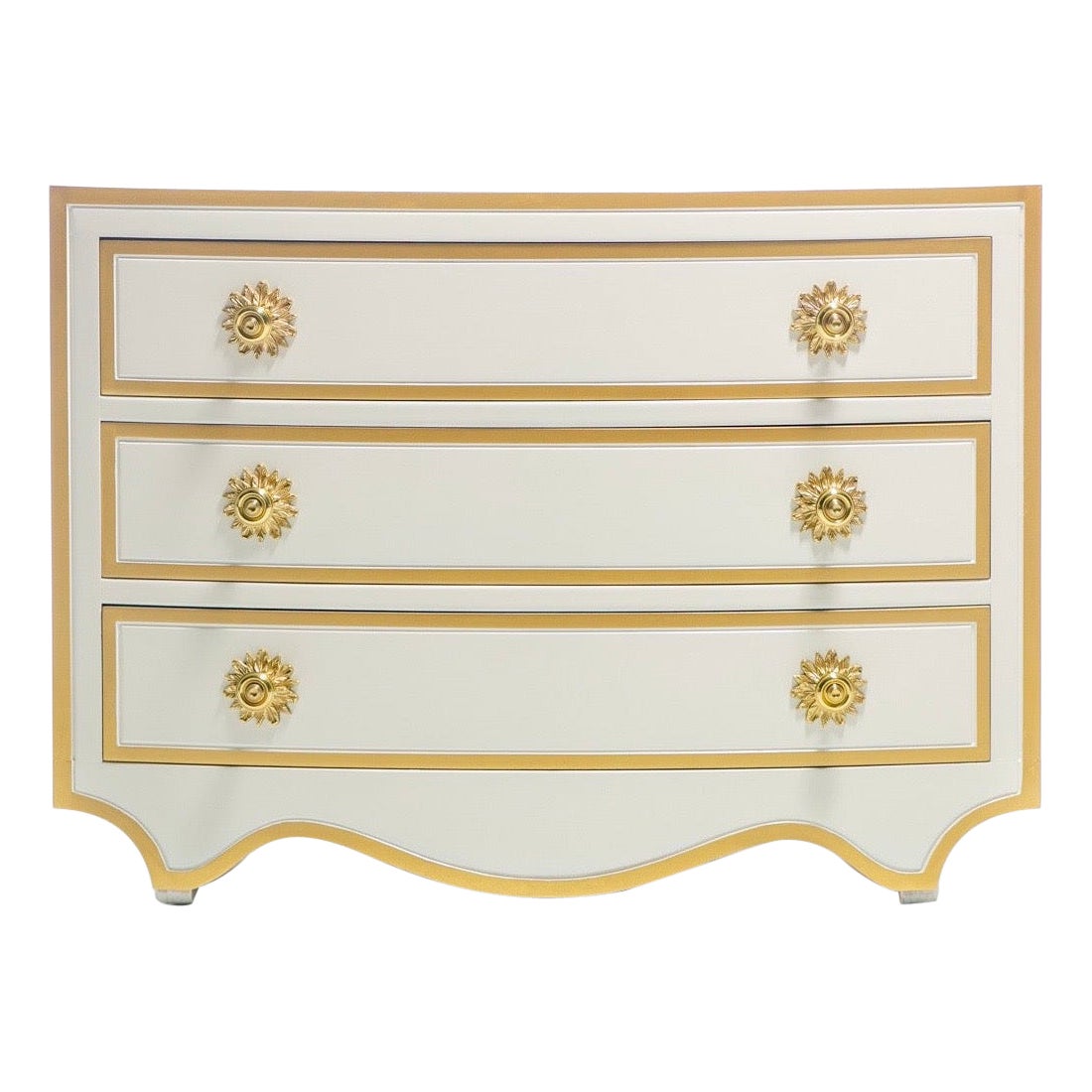 Dorothy Draper Viennese Collection Chest Lacquered in Ivory, circa 1963 For Sale