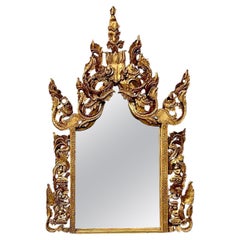 Miroir de temple doré bohème vintage