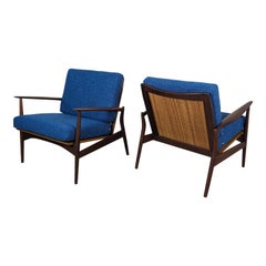 Pair of Mid Century Spear Teak Lounge Chairs by Ib Kofod-Larsen for Selig, c1960