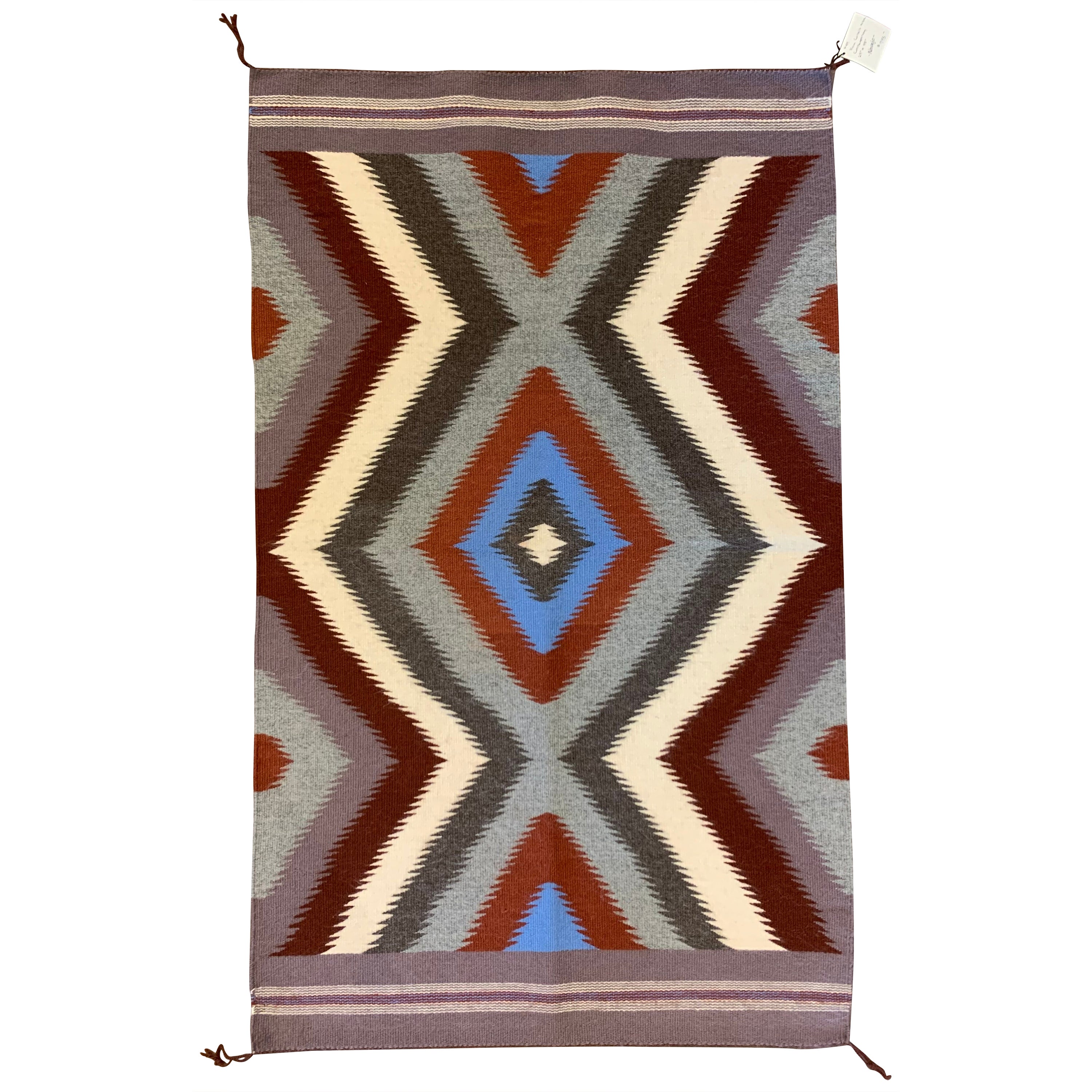 Navajo Red Mesa Style Four Corners Area Rug For Sale