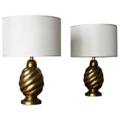 Vintage Westwood Industries Aged Brass Lamps, United States, c.1970