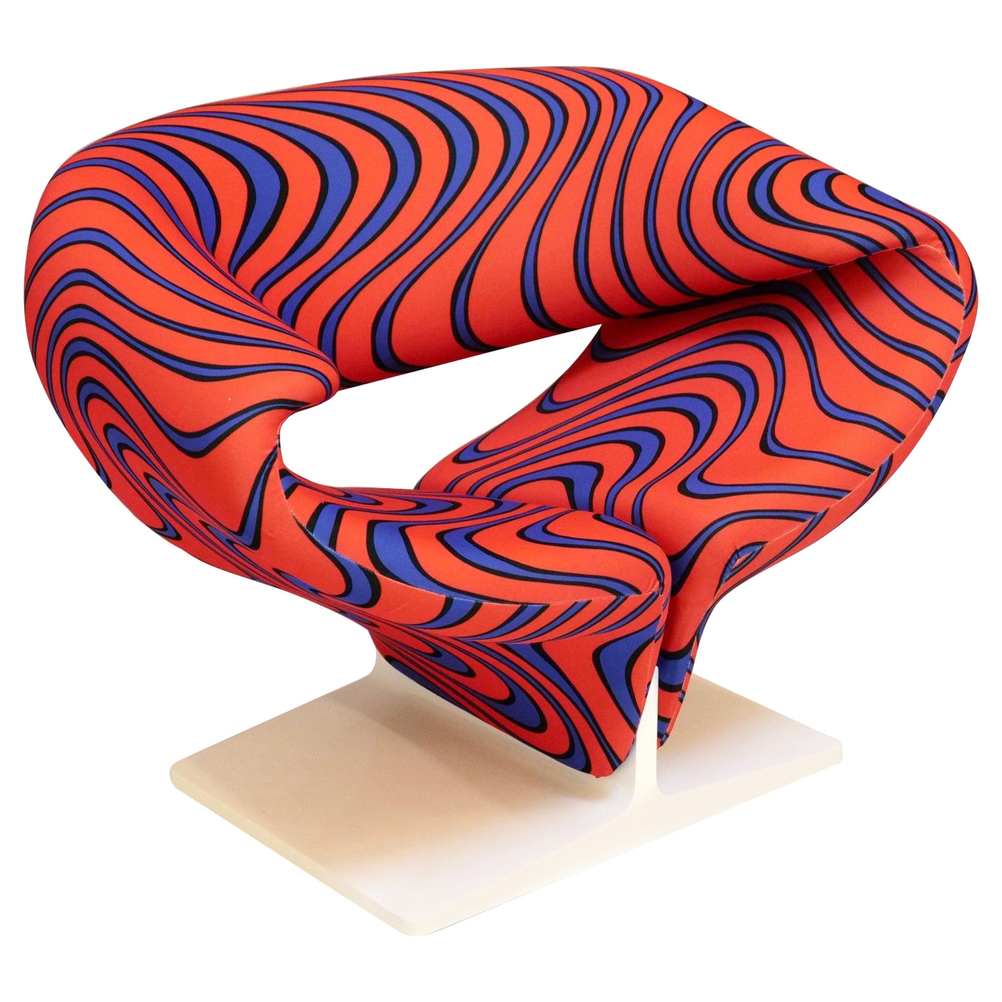 Chair Ribbon Design Pierre Paulin Ribbon Chair F582 Momentum with Jack Lenor Larsen for ...
