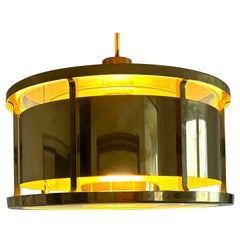 Brass & Plexiglass pendant light by Mats Theselius
