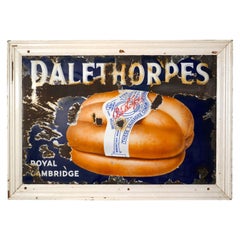 Large Early 20th century Palethorps Pictorial Enamel Sausage Sign  Very Rare 