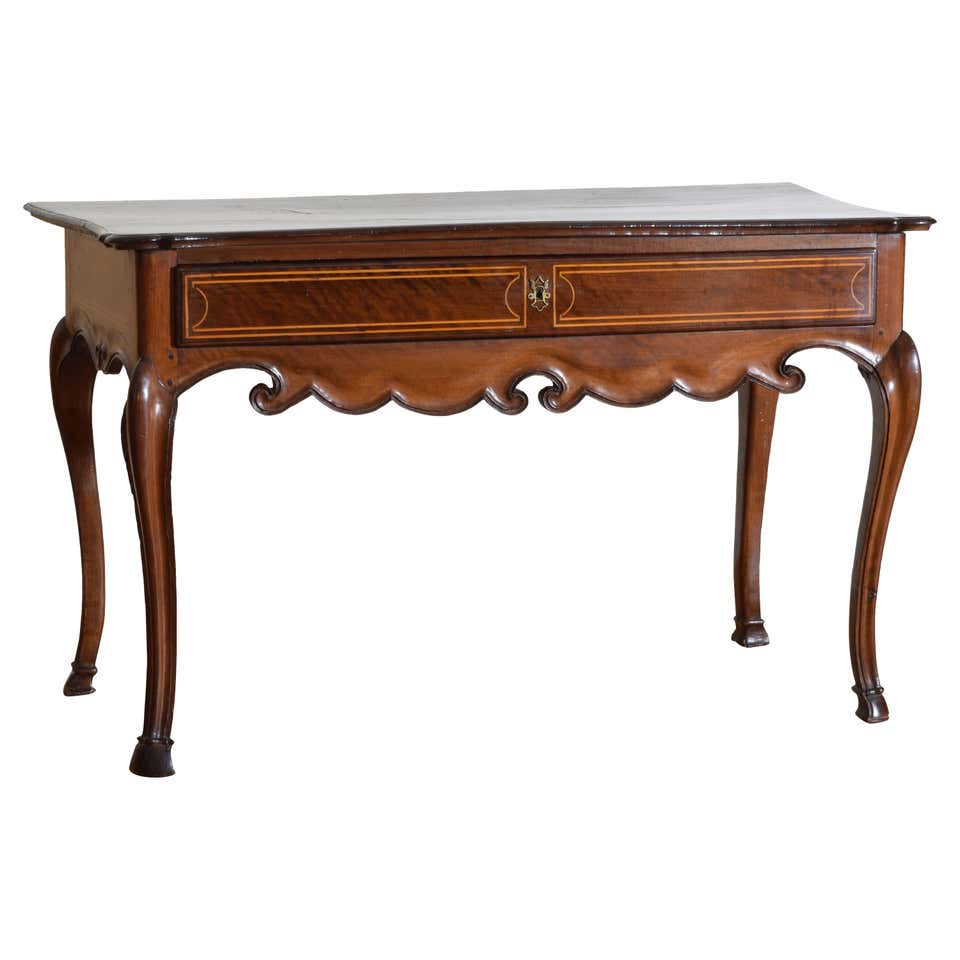 Portuguese Rococo Carved Console Table For Sale at 1stDibs