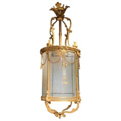 Antique French Gilt Bronze Lantern in the  Louis XVI Style