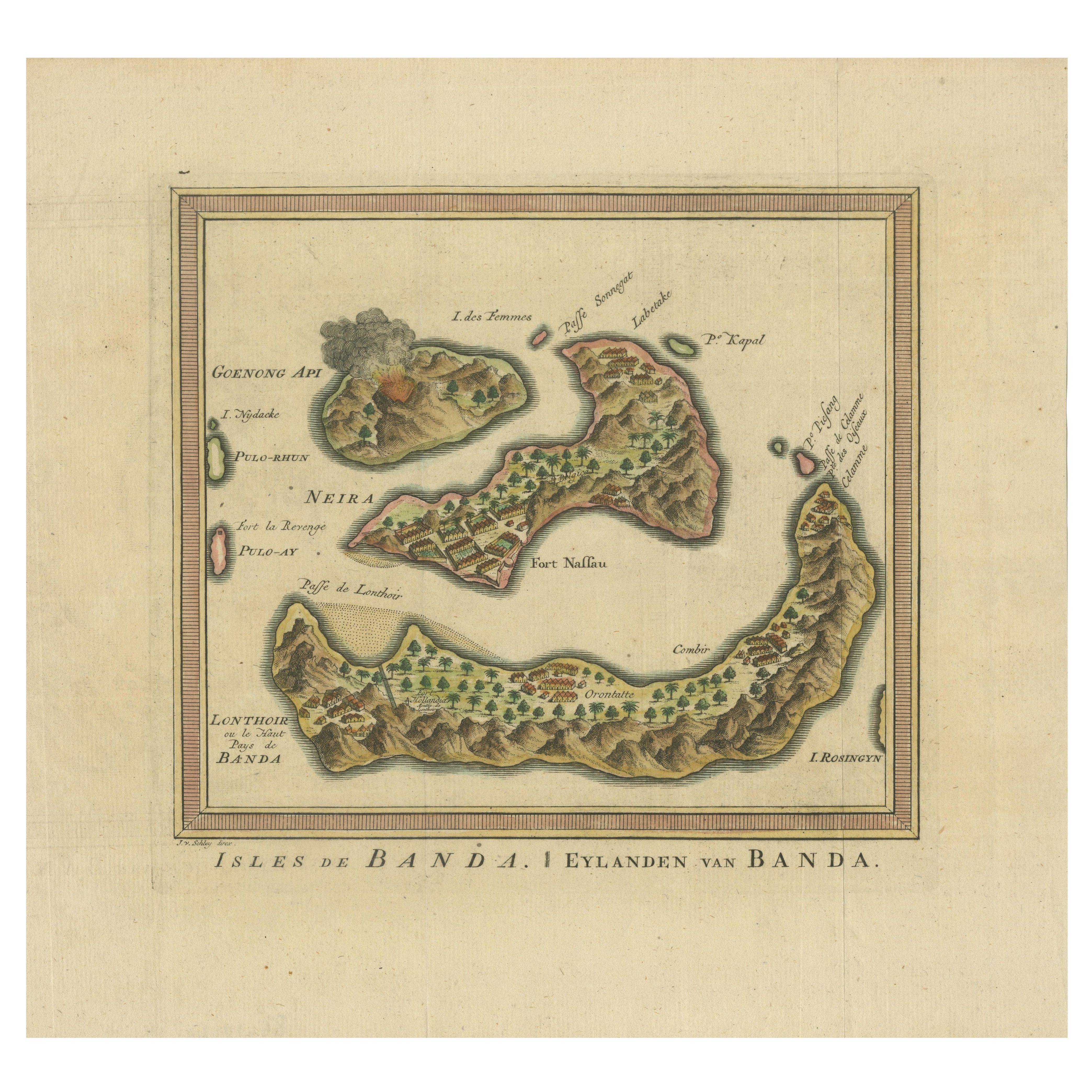 Spice Epicenter: Engraving of The Banda Islands in the Age of Exploration, 1753