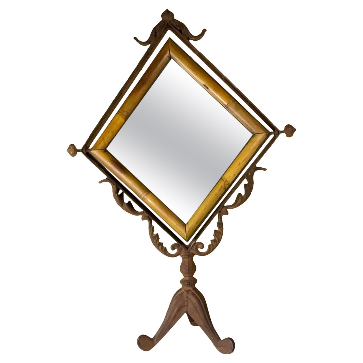 Bamboo Vanity table Mirror  For Sale
