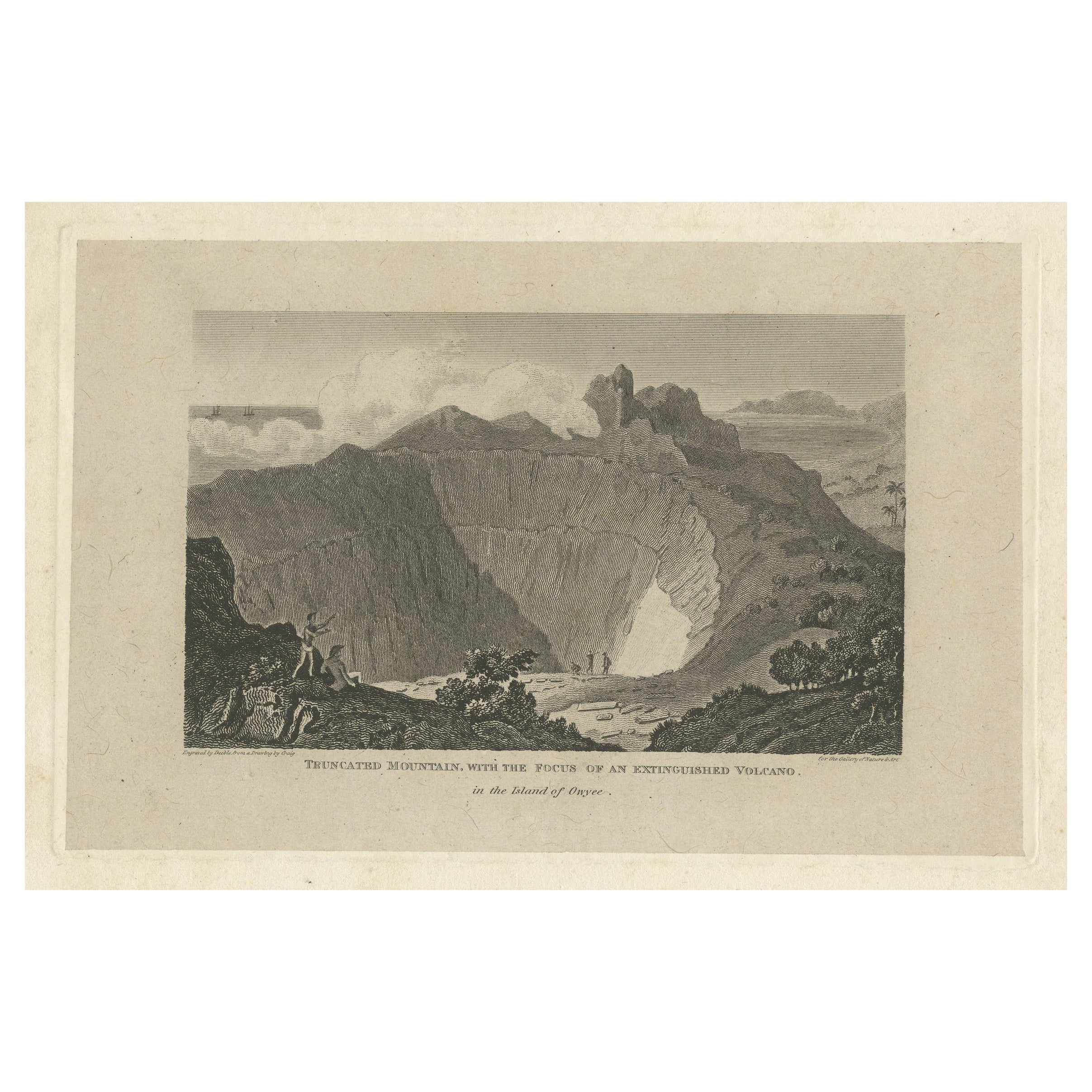 Rare vision d'un titane dormant : l'ancien volcan d'Owyhee ou d'Hawaï, 1815