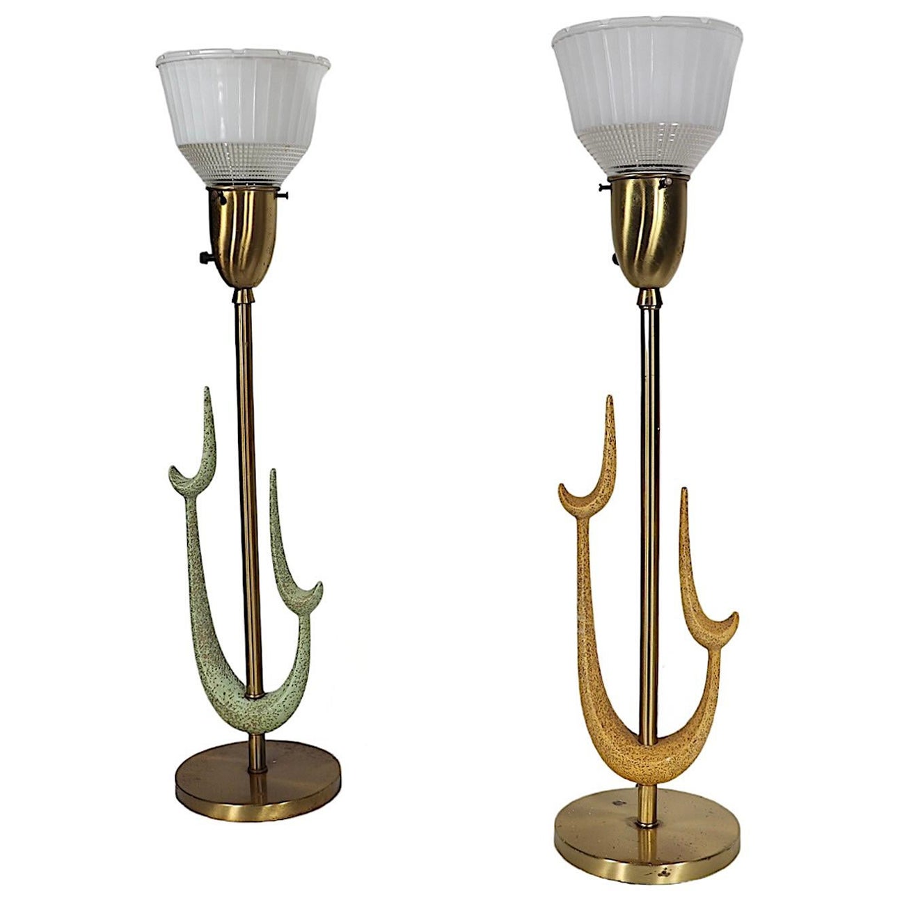 Mid Century Table Lamps by Rembrandt c. 1950's 2 available  For Sale