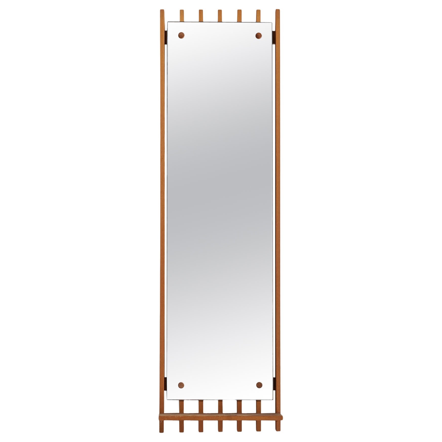 Fröseke, Wall Mirror, Pine, Sweden, 1970s For Sale