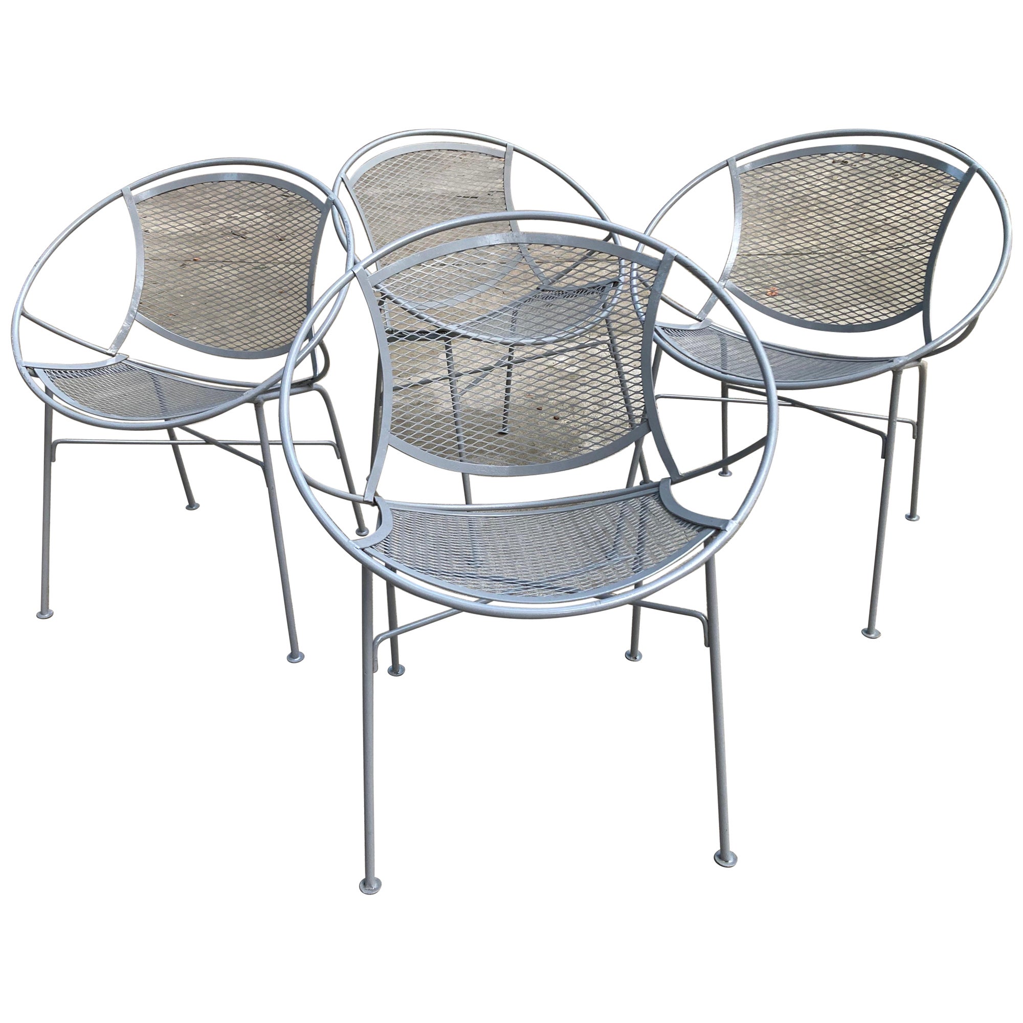 tempestini for salterini gray radar chairs - set of 4 For Sale