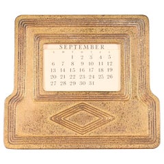Tiffany Studios New York Graduate Bronze Doré Calendar Frame or Picture Frame