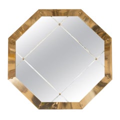 Retro Octagonal Brass Mirror