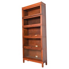 Used Globe Wernicke Arts & Crafts Mahogany Five-Stack Barrister Bookcase