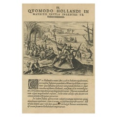 Island of Giants: The de Bry, Kupferstich der Wunder von Mauritius, 1601