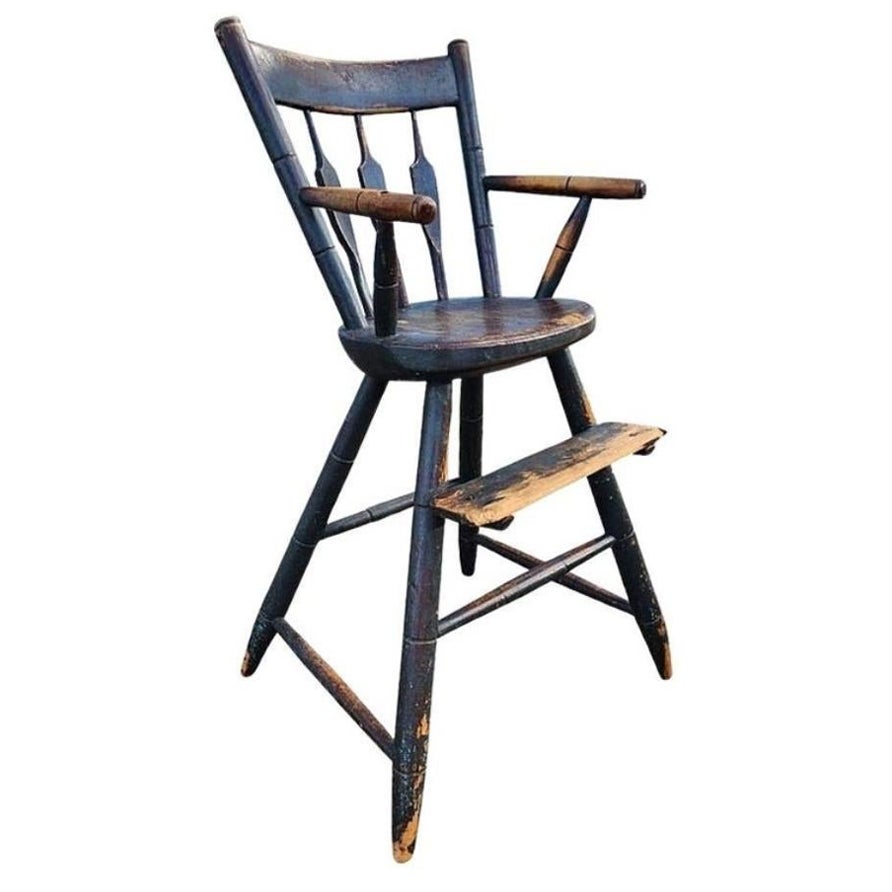 Windsor Highchair In Original Paint Circa 1820 For Sale