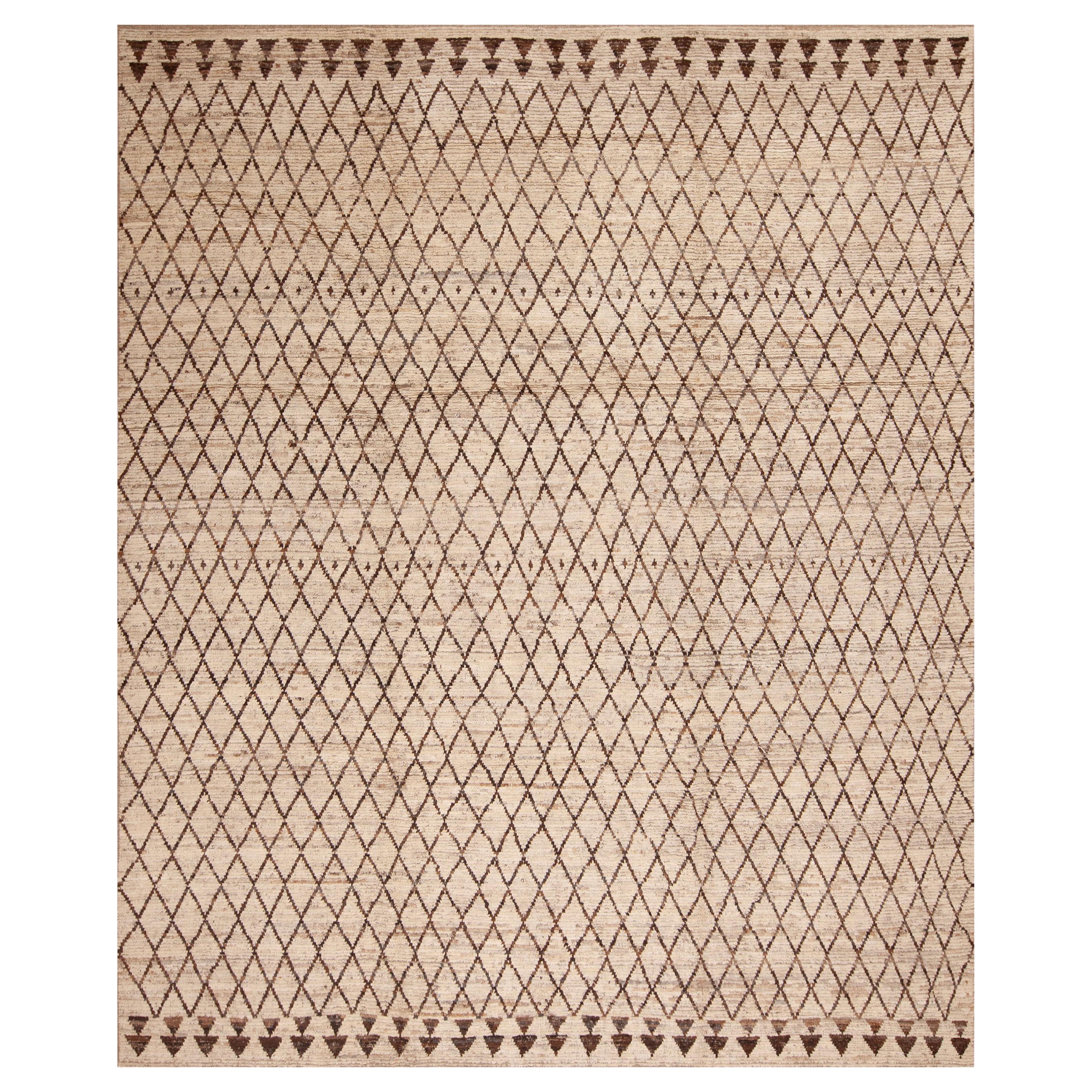 Collection Nazmiyal, motif grille en losanges, taille de pièce moderne 9'5" x 11'4"