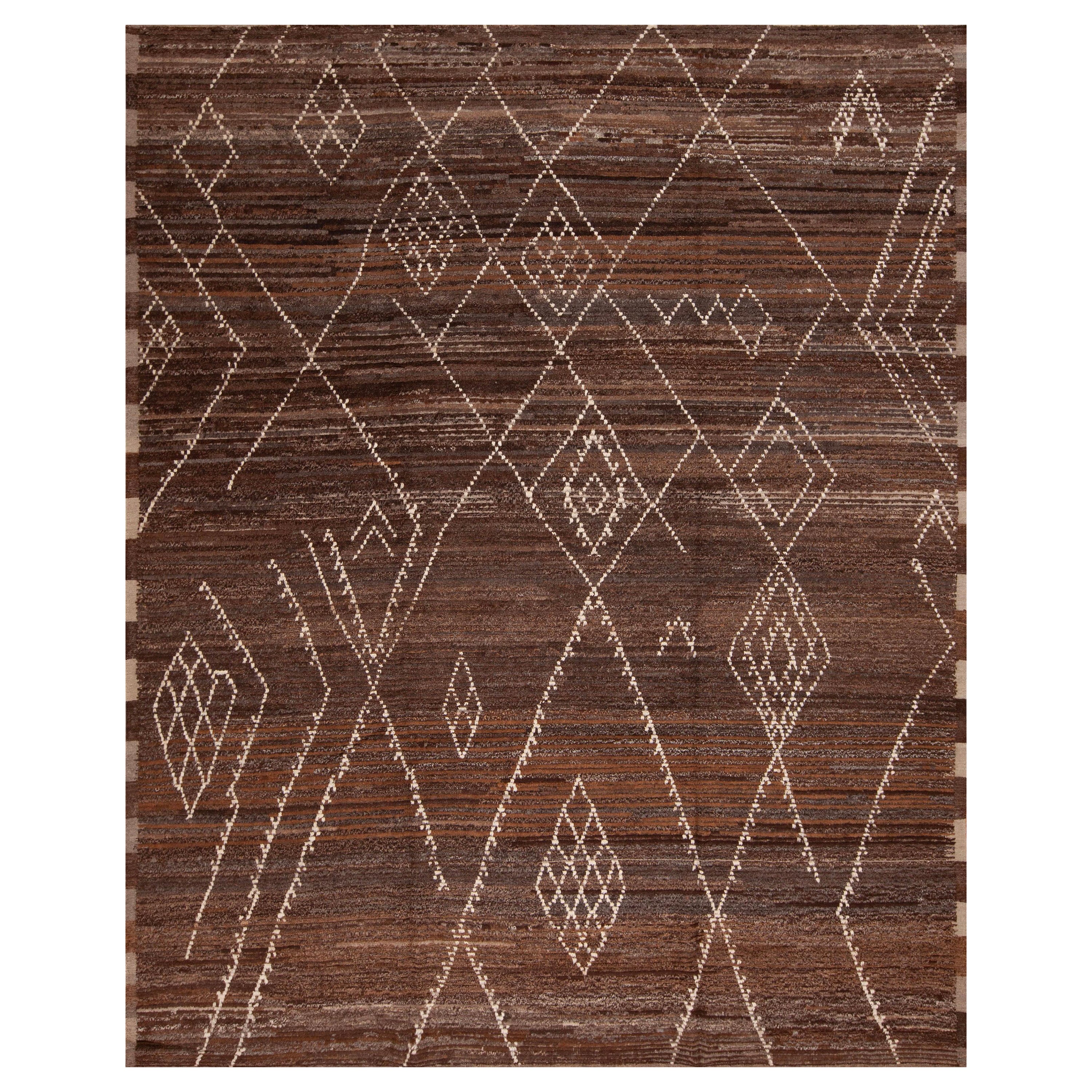 Collection Nazmiyal, motif tribal primitif géométrique moderne 9'2" x 11'4"