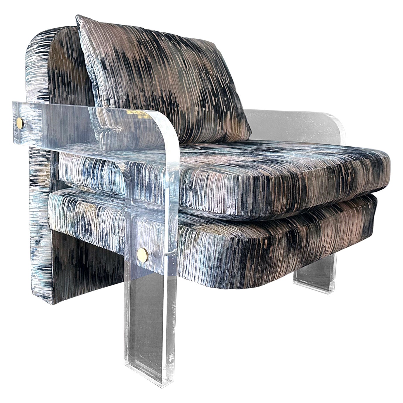 Chaise longue en Lucite avec coussin de Vladimir Kagan