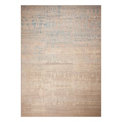 Tapis tribal moderne bleu clair de la collection Nazmiyal de grande taille 13'8" x 19'6"