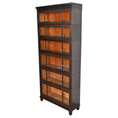 Antigua librería de caoba Arts & Crafts Viking de seis pilas, Circa 1900