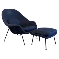 Retro Eero Saarinen for Knoll Womb Chair and Ottoman