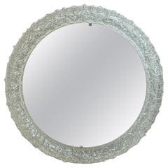 Used Mid-Century Modern Illuminated Backlight Lucite Ice Glass Mirror Erco 1960s